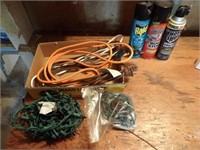 4-Small Ext. cords, Wasp-Ant Zbug Sprays & Misc.