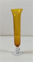Vintage Hand Blown UV 365 NM Etched Amber Glass