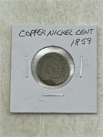 (YZ) 1859 Copper Nickel Indian Head Cent
