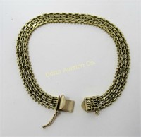 14K YELLOW GOLD 6 3/4 IN. BRACELET: