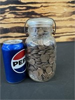 Jar Full of Wheat Pennies