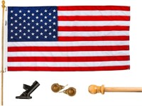 American Flag Set  Nylon  3' x 5'  USA Made
