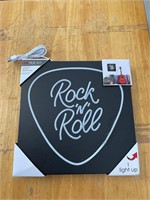 Light up rock ‘n’ roll sign tested works.