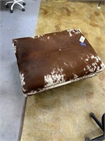 Cowhide Ottoman Re-Covered by Susan Rice