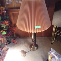 WOODEN MID CENTURY MODERN LAMP (SEE PICS OF SHADE)