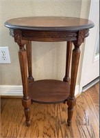 Oval Accent Table with Lower Shelf