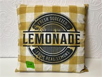 Checkered Lemonade Decorative Pillow