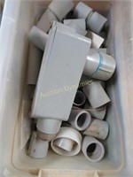 Tote of Conduit Connectors