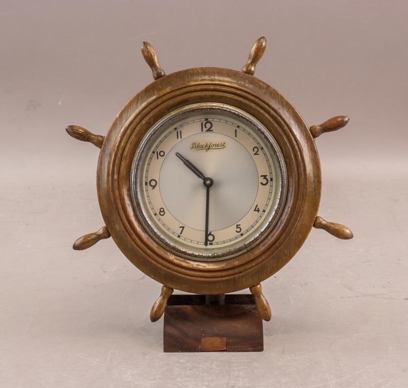Vintage German Blackforest Ship Whee Winding Clock