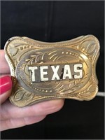 Vintage Metal Texas Belt Buckle