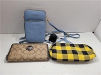 Coach Women's Clutch & (2) Other Small Wallets