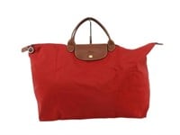 LONGCHAMP Red Pliage Hand Bag