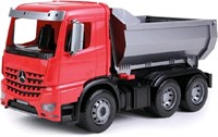 New ksmtoys Lena ACTROS Dump Truck, Red, Silver an