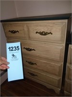 Hardwood finish four-drawer chest