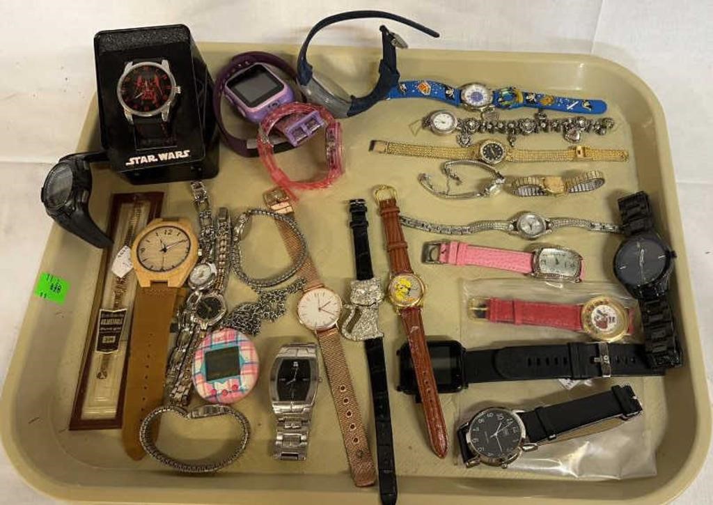 Lot of Watches: Bulova, Guess, Star Wars & More