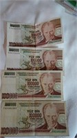 4- Turkey 10000 bank notes