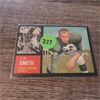 1962 Topps Football Rookie JD Smith