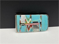 NATIVE AMERICAN TURQUOISE MONEY CLIP