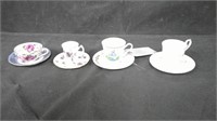 4 PIECE CUPS AND SAUCERS
