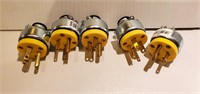 5 New 15 Amp Male Plug Ends