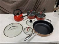 Tramontuna pot, copco kettle and gotham skillet
