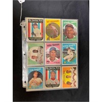 (63) 1959 Topps Baseball Cards With Stars