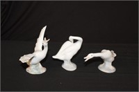 3pc Lladro Goose Collection tallest 5.25"