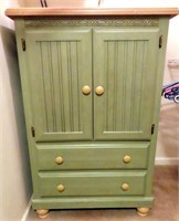 DOUBLE DOOR 2 DRAWER PAINTED CABINET