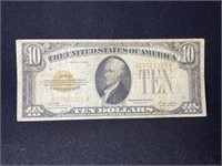 1828 SMALL SIZE $10 GOLD CERTIFICATE