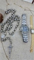 Lot of Faux Jewelry and 3 Watches