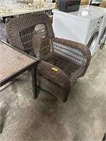 LARGE ROCKING WICKER PATIO CHAIR