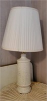 White & Black Speckled Ceramic Base Lamp