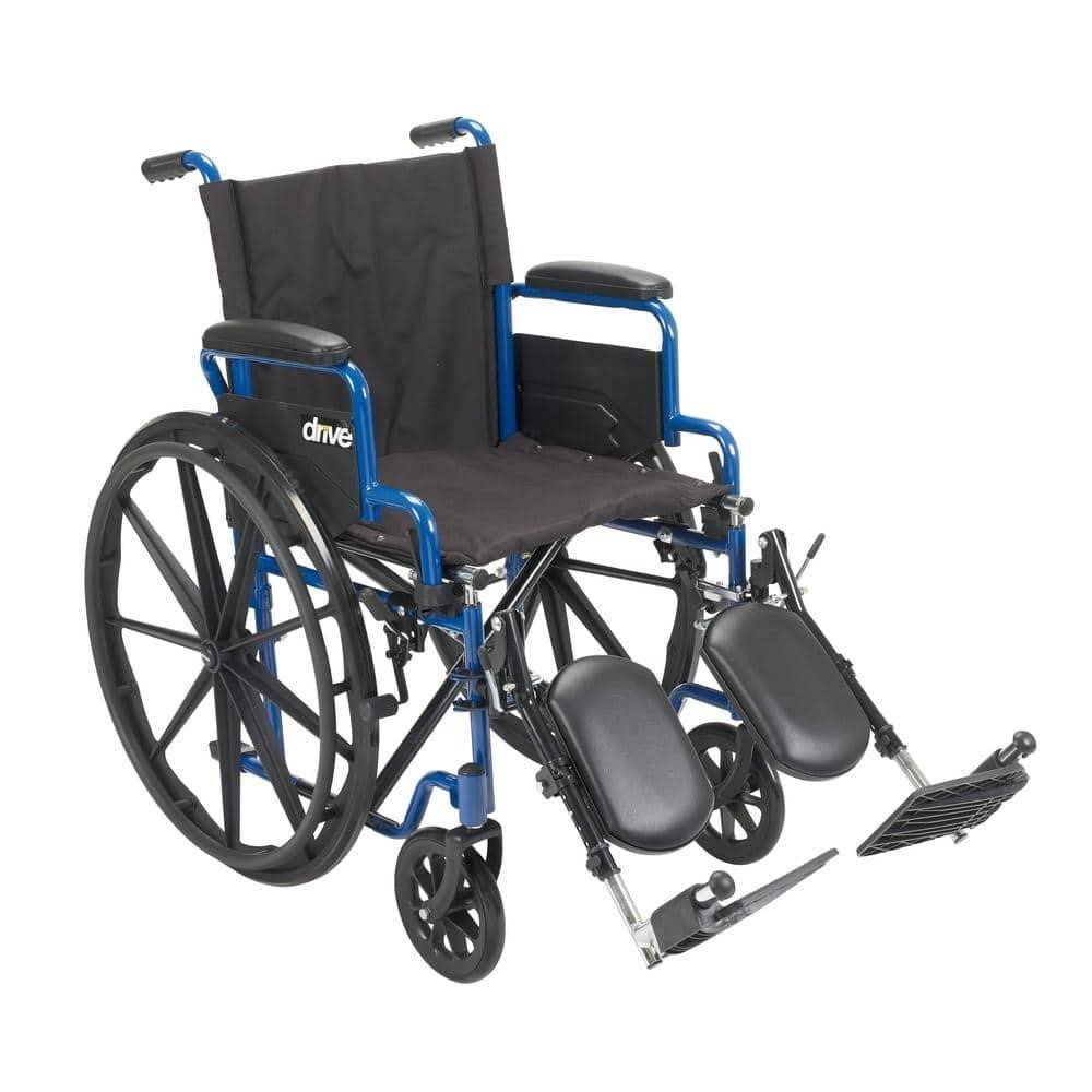 20 in. Blue Streak Wheelchair  Flip Back Arms