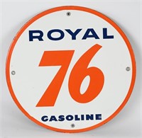 ROYAL 76 PORCELAIN GAS PUMP PLATE SIGN