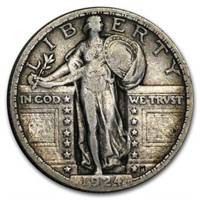 1924 Better Date in Grade Standing Liberty Quarter