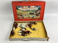 Crescent Toys Model Farm box with painted lead