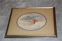 Original watercolor and frame by curl