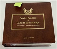 (41) 22KT GOLD REPLICAS OF U.S. STAMPS BOOK