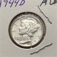 1944 D Silver Mercury Dime