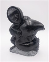 CARVED INUIT SOAPSTONE SCULPTURE