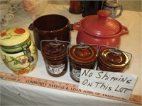 Kitchen Canisters / Bean Pot / Stone Ware