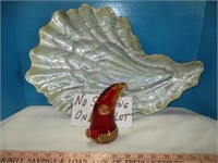 Art Glass Seashell Charger & Solid Free Form