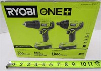 New Ryobi One Twin Drill / Battery Kit w Charger