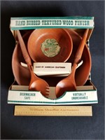 American Wooden Chip N Dip Set and Salad Bowl