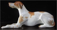 Lomonosov Russia Porcelain Hunting Dog Figure