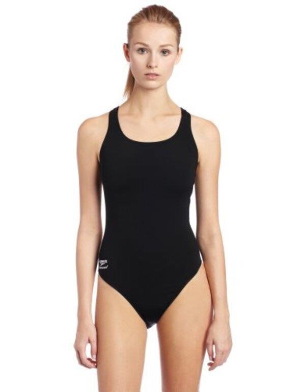 Speedo Women's Tank Swimsuit, Size 40, Black