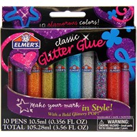 Elmer S 3D Washable Glitter Glue Pens  10 Count  C