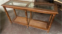 Sofa table with glass