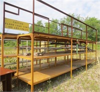 Storage rack w/upper railing, 20' x 40" x 78"