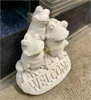 CONCRETE FROG WELCOME SIGN